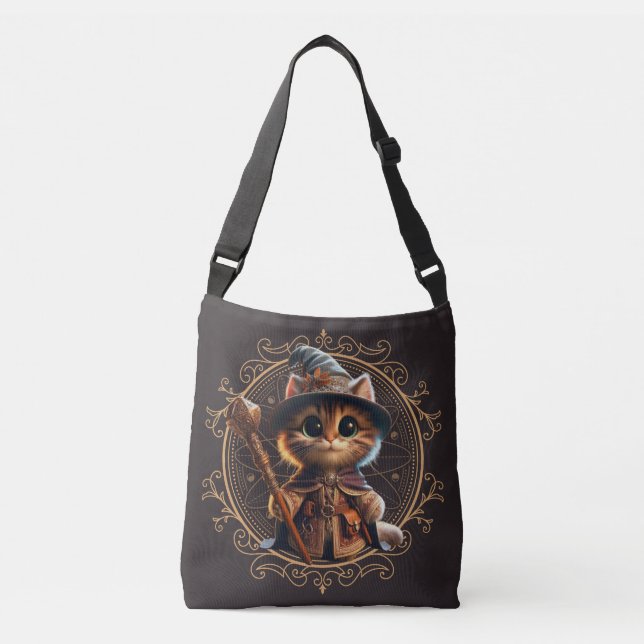 Feline Fantasy Adventure Crossbody Bag (Front)