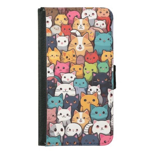 Feline Fantasy Cute Anime Cats Galore Samsung Galaxy S5 Wallet Case