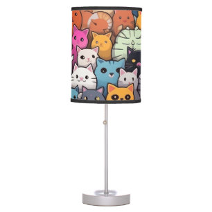 Feline Fantasy: Cute Anime Cats Galore Table Lamp