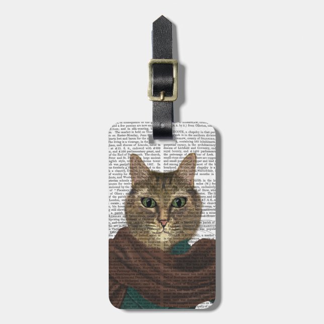 Feline Fashionista Luggage Tag (Front Vertical)