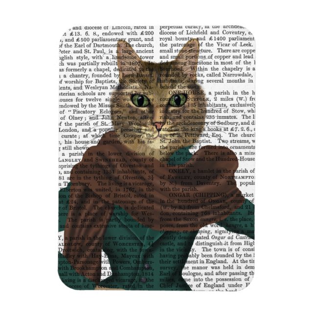 Feline Fashionista Magnet (Vertical)