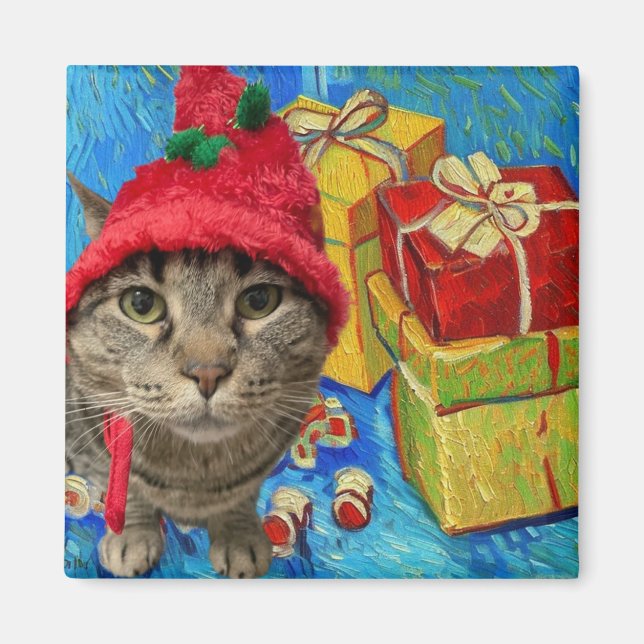 Feline Festive Magnet (Front)