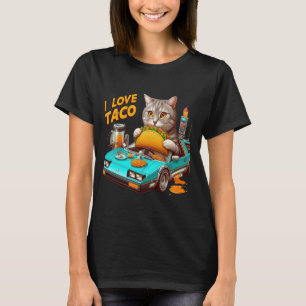 Feline Fiesta I love Taco T-Shirt