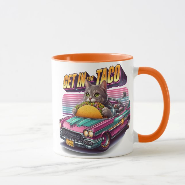 Feline Fiesta in Pink Ride Mug (Right)