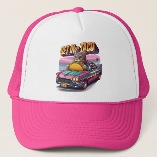 Feline Fiesta in Pink Ride Trucker Hat