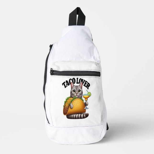 Feline Fiesta: Taco Cat Sling Bag (Front)