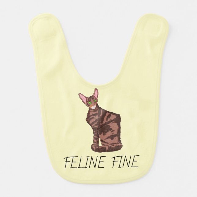 Feline Fine Baby Bib (Front)