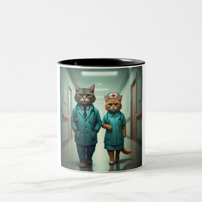Feline First Responders Two-Tone Mug (Center)