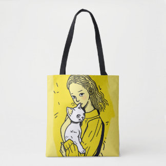 "Feline Friend Carryall: Chic Tote" Tote Bag