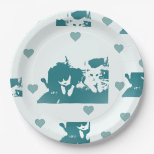 Feline Friends. Adorable Kitten Duo. Paper Plates