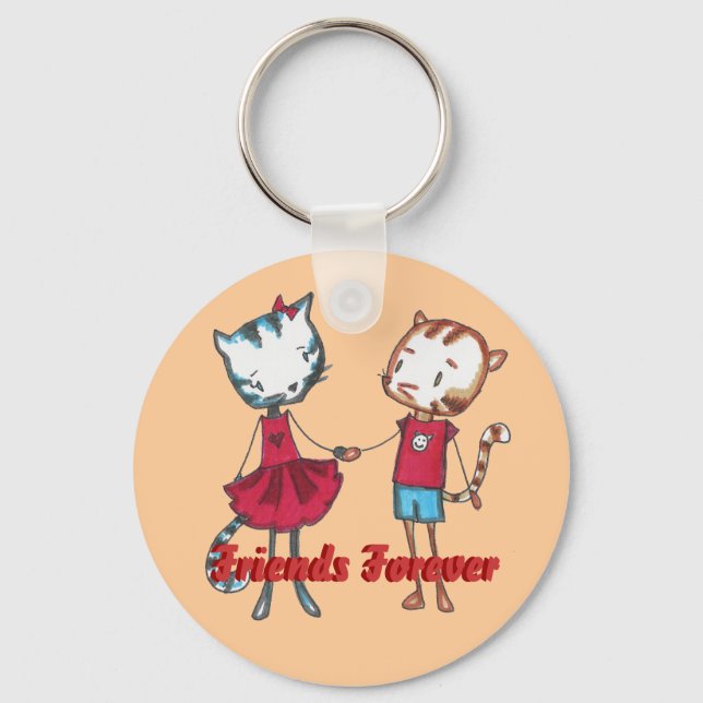 Feline Friends Keychain (Front)