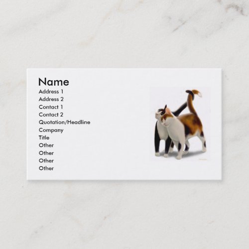 Feline Friends Profile Card Business Card