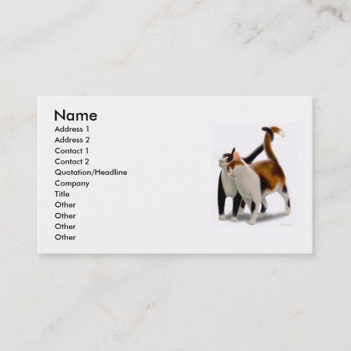Customizable Feline Friends Profile Card Business Card
