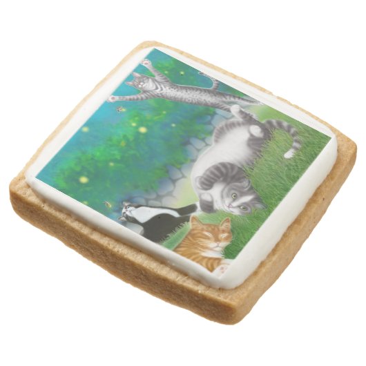 Feline Fun with Fireflies Cats Gourmet Cookies (Angled)