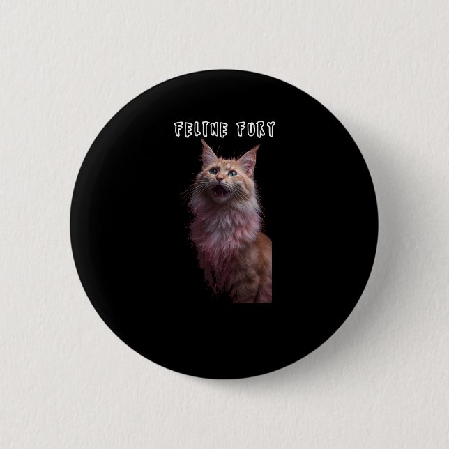 Feline Fury Button (Front)