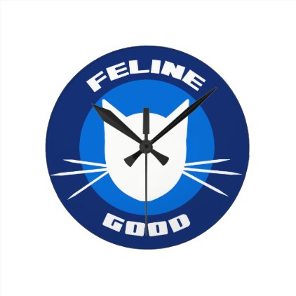 Feline Good Round Clock