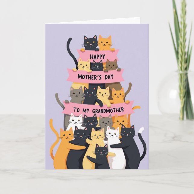 Feline Grandmothers Day Card (Front)