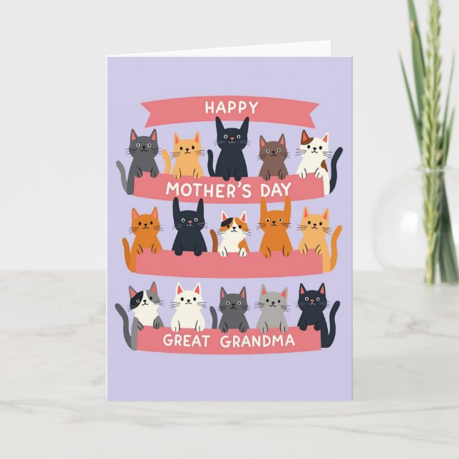 Feline Great Grandma Card (Front)