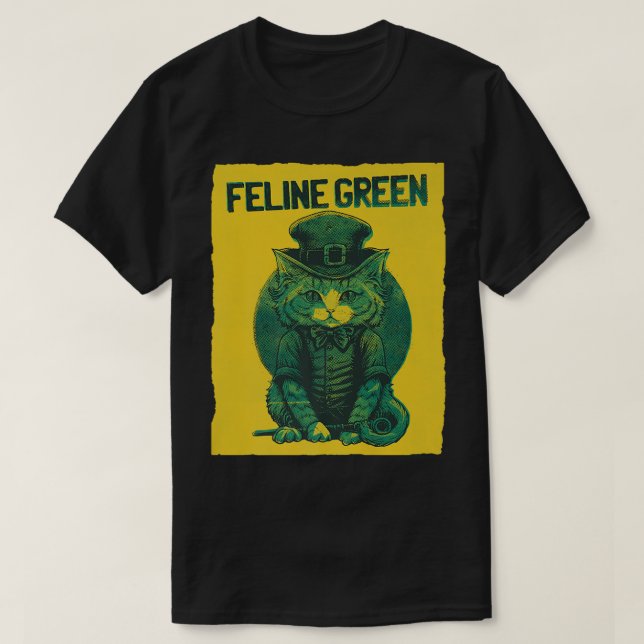 Feline Green St  T-Shirt (Design Front)