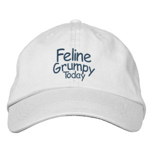 Feline Grumpy Today Embroidered Baseball Cap