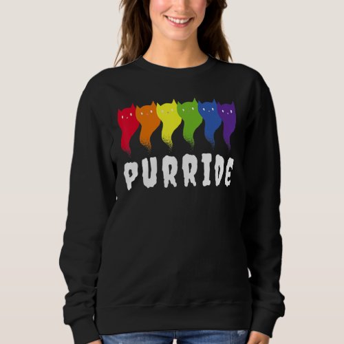 Feline He Purride Lgbt Gay Pride Cat Sweatshirt