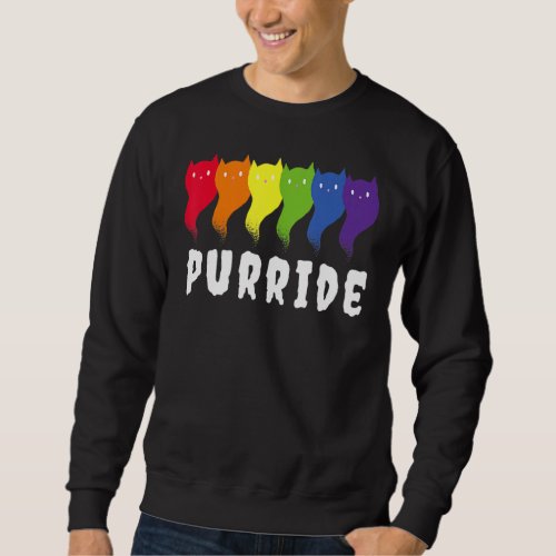 Feline He Purride Lgbt Gay Pride Cat Sweatshirt