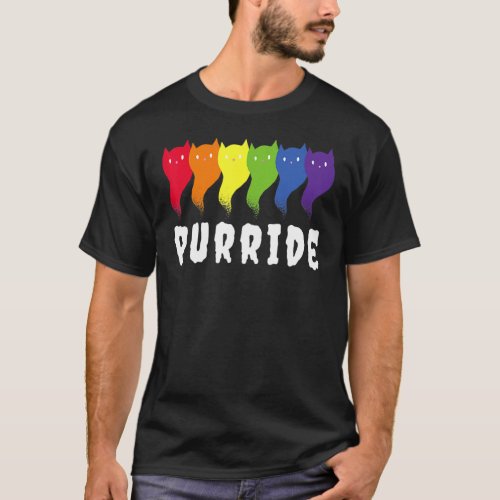 Feline He Purride Lgbt Gay Pride Cat T_Shirt