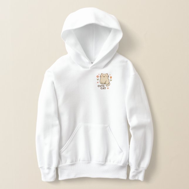 Feline in Bloom Hoodie (Laydown)