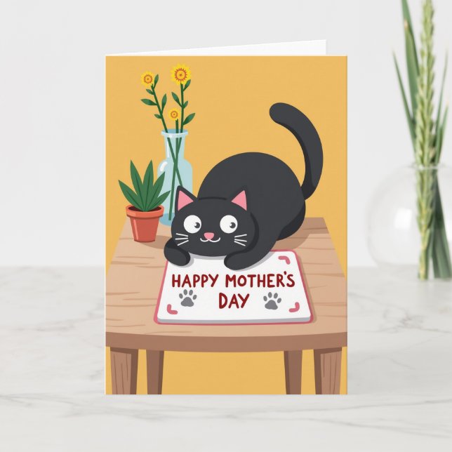 Feline Mothers Day Celebration Card (Front)