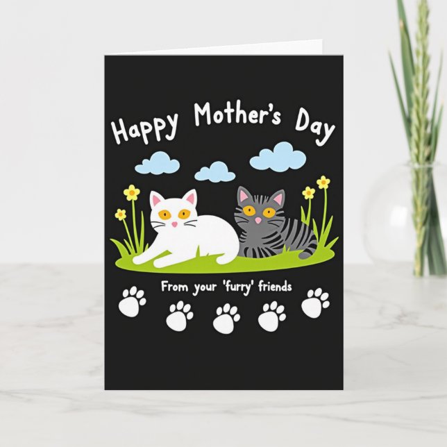 Feline Mothers Day Friends Card (Front)