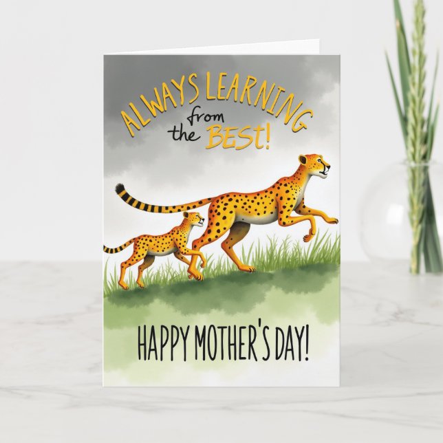 Feline Mothers Day Learning Card (Front)