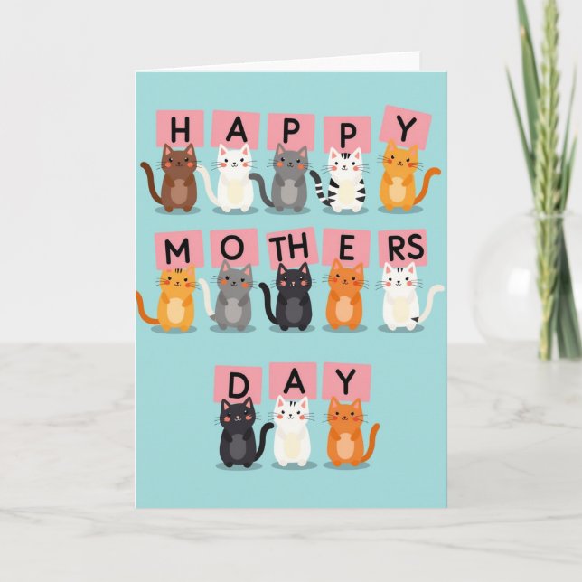 Feline Mothers Day Letter Card (Front)