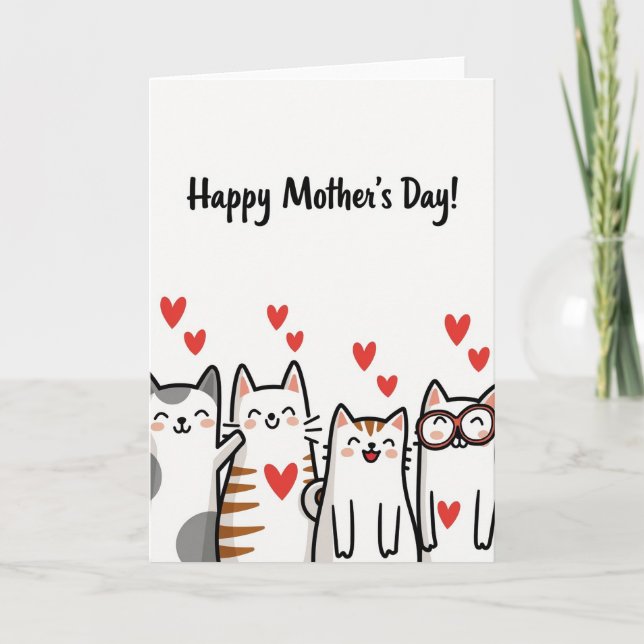 Feline Mothers Day Love Card (Front)