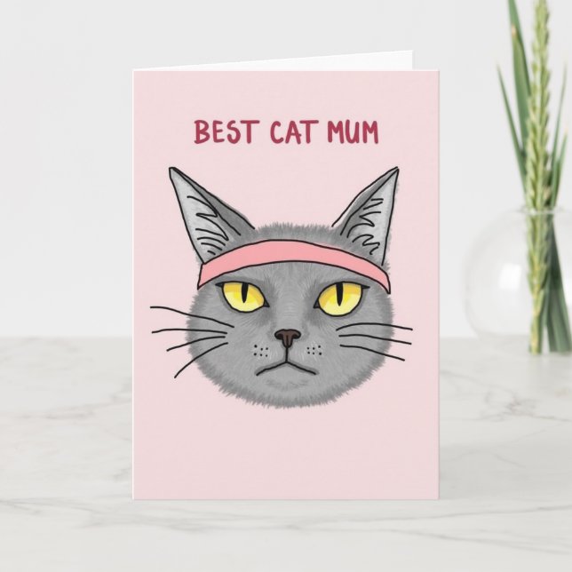 Feline Mothers Day Portrait Card (Front)