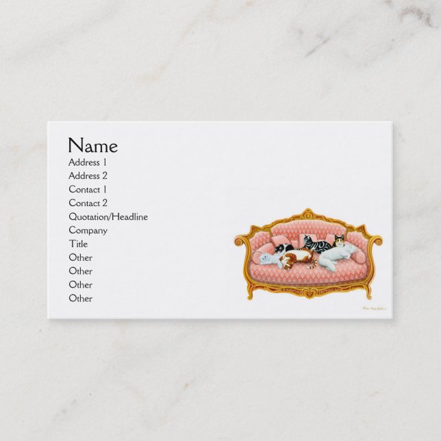 Feline Royalty Business Card (Front)