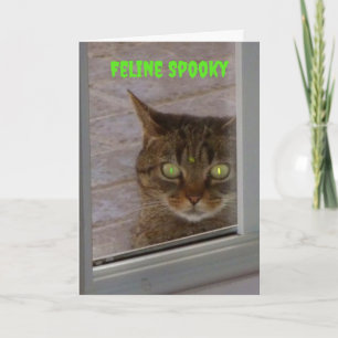 Feline Spooky Cat Halloween Card