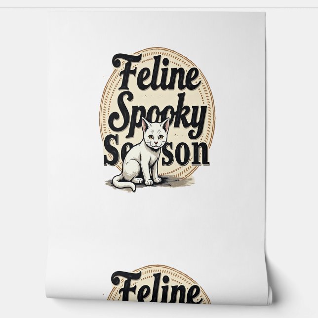 Feline Spooky Season Cat Wallpaper (Unrolling)