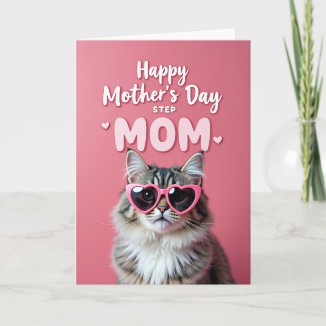 Feline Step Moms Day Card (Front)