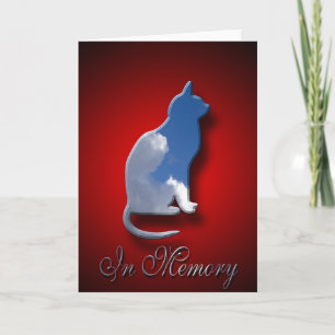 Feline Sympathy Card   In Memory Of Cat