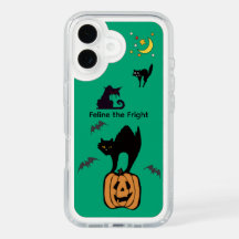 Feline the Fright Halloween Cat Green Speck Case
