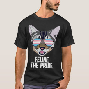 Feline The Pride Cat Trans Pride T-Shirt