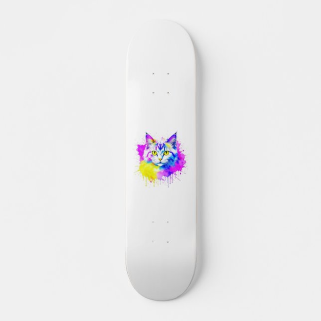 Feline-Touched Skin Skateboard (Front)