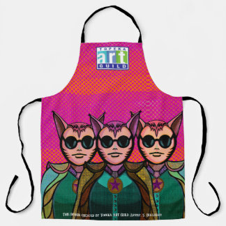 Feline trio apron