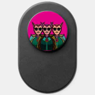 Feline Trio in Shades PopSocket