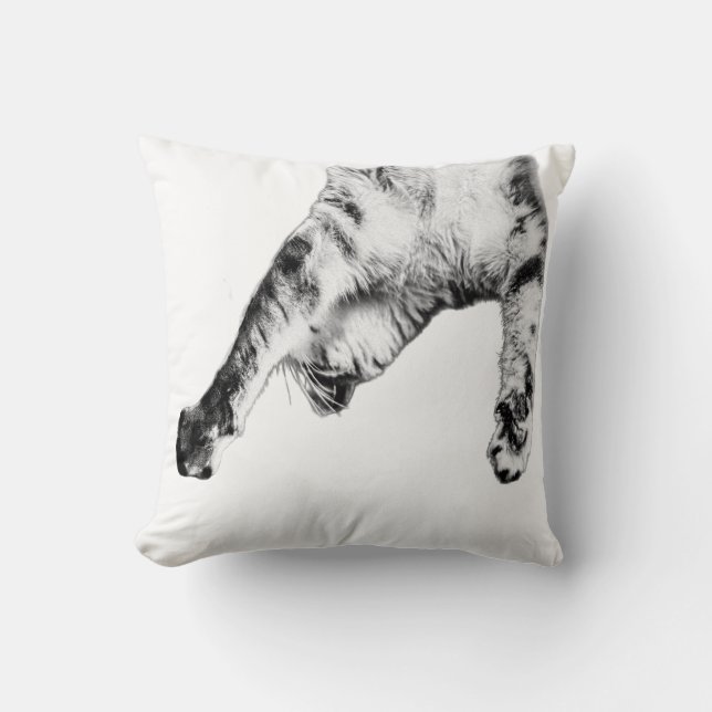 Feline Unwind Throw Pillow (Front)