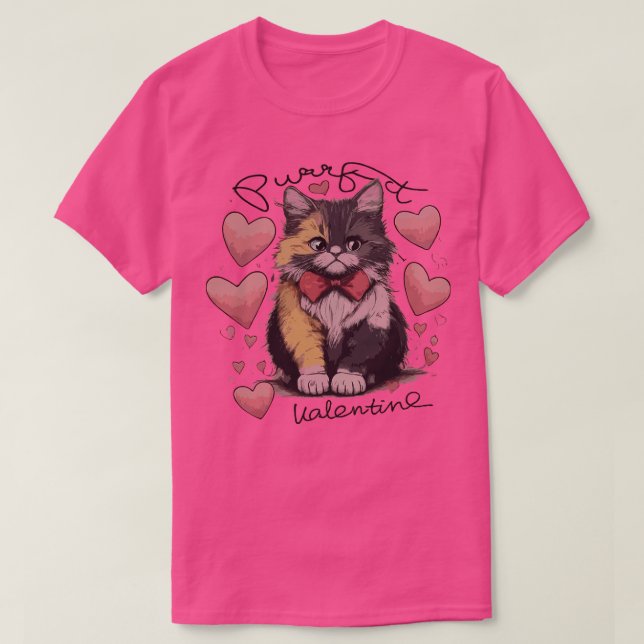 Feline Valentines Day TShirt (Design Front)