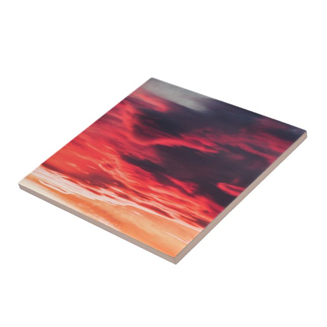 feline wave ceramic tile (Side)