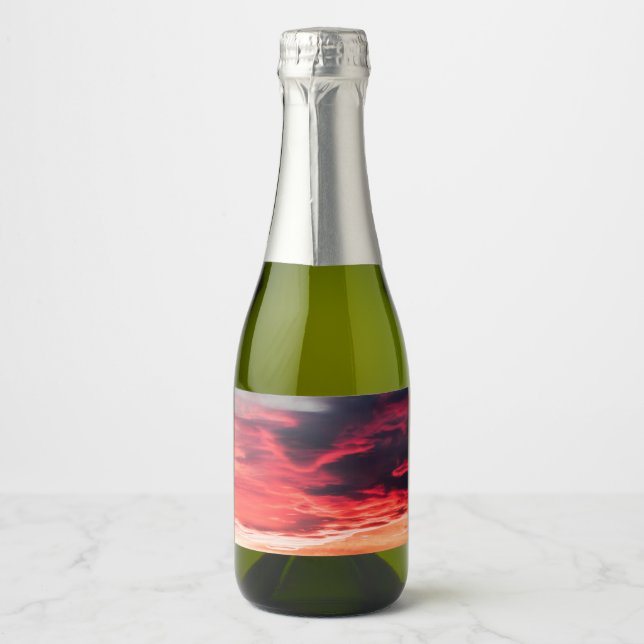 feline wave sparkling wine label (Front)