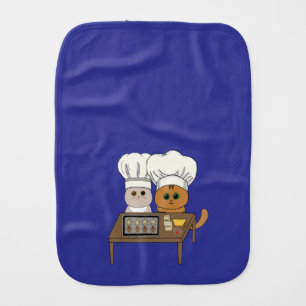 Feline Xmas Cookies Baby Burp Cloth