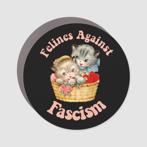 Felines Against Fascism Car Magnet